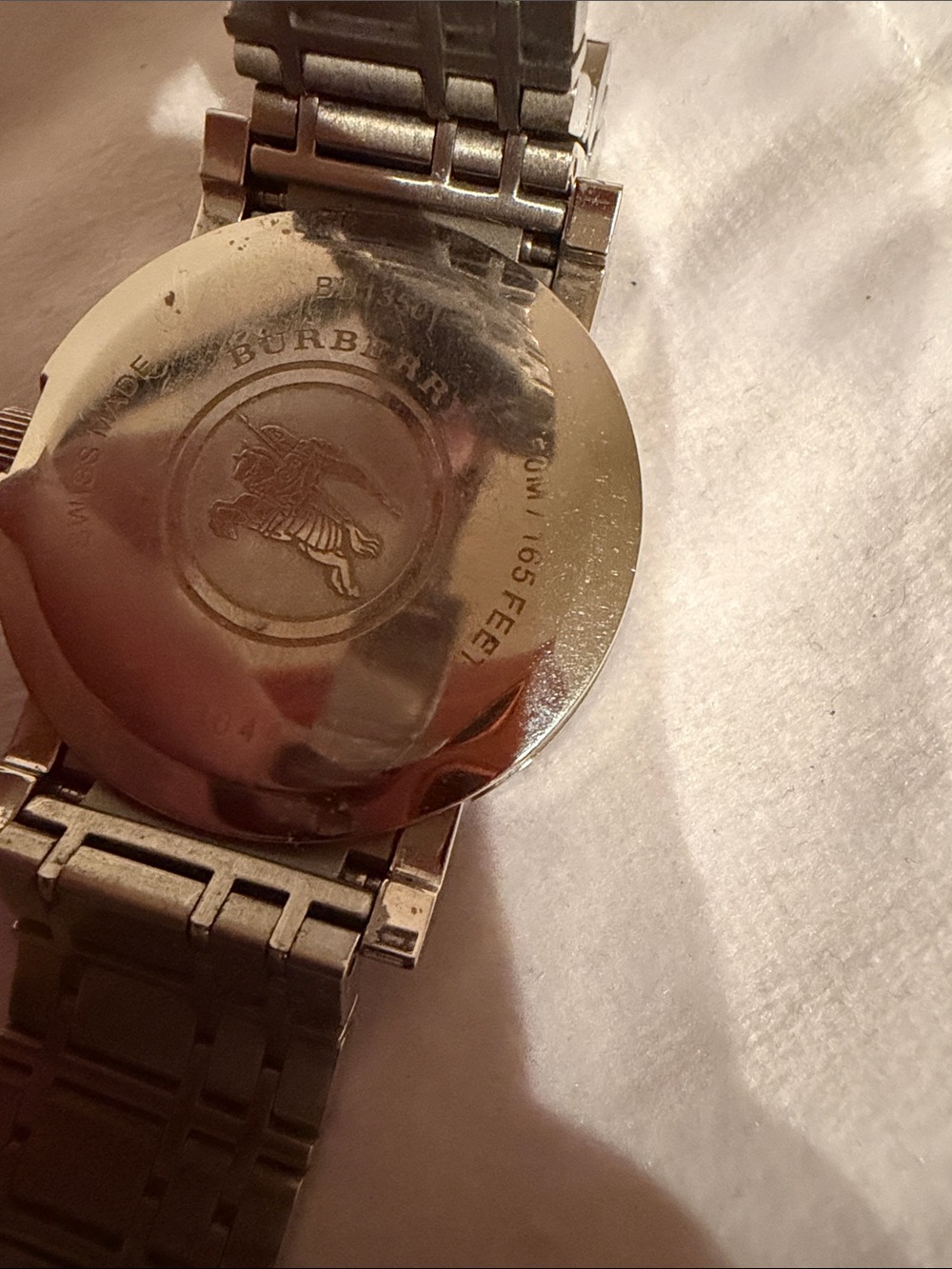 Burberry Silver Plaid Dial Stainless Steel Watch - Picture 2 of 4